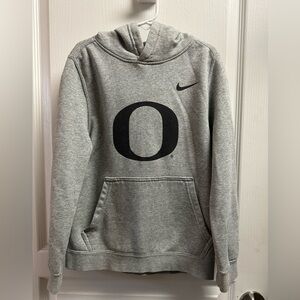 Kids Nike Gray Oregon Duck Hoodie